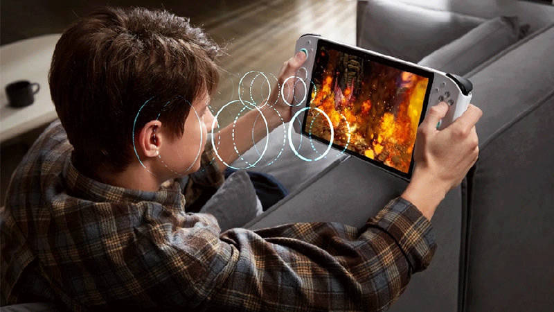 3D One 搭载清听声学定向扬声器聚音屏技术PP电子APPCES 2025 腾讯游戏掌机(图4)